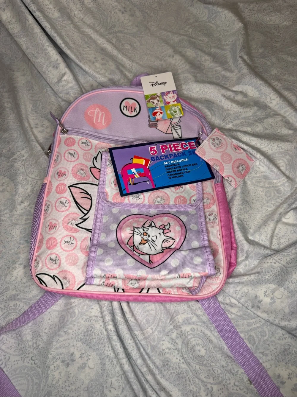 The Aristocats Marie & Milk 5 Piece Backpack Set